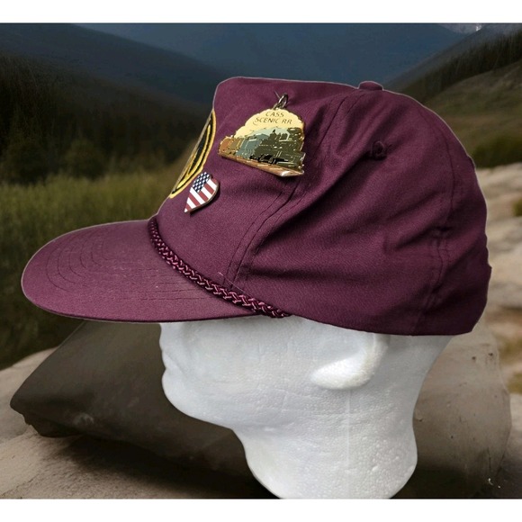 Vintage Norfolk Western Hat Adult Red Otto Strapback‎ Cap With Pins - Picture 4 of 14